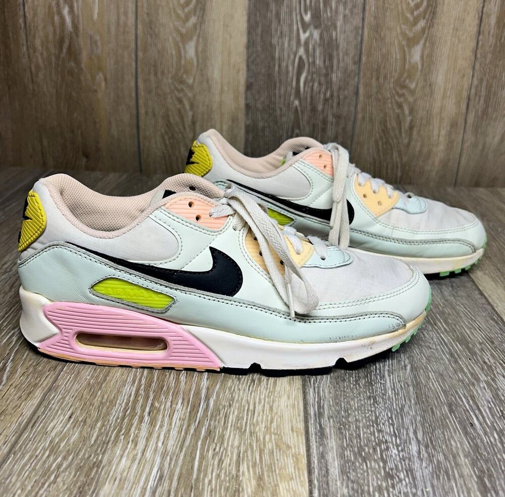 Nike Air Max 90 Easter Pastel CZ1617-100 Womens US 9 White Volt Pink Glow Shoes